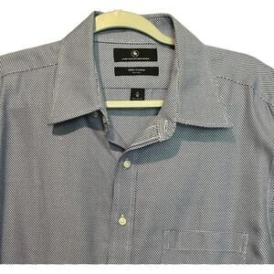Hart Schaffner Marx Mens Pima Cotton Button Up Shirt 17/35"